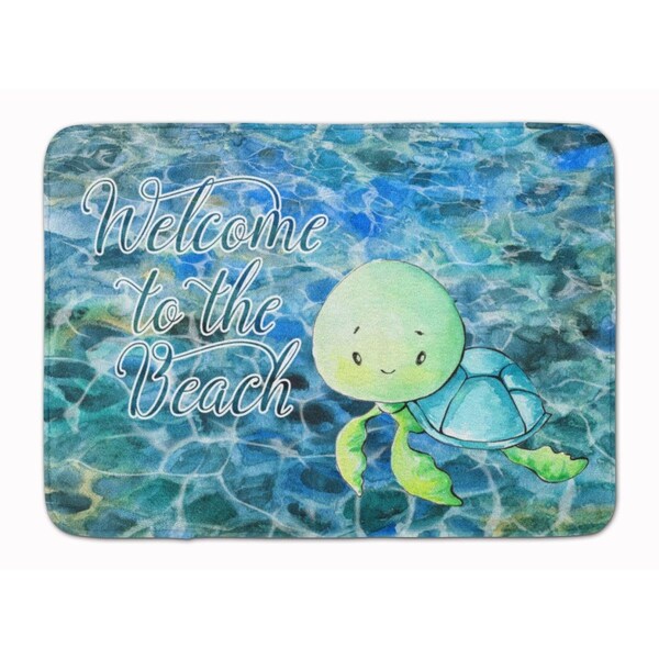 Carolines Treasures Sea Turtle Welcome Machine Washable Memory Foam Mat BB8520RUG - main